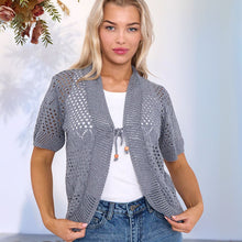 Load image into Gallery viewer, Tie Up Open Front Shrug
