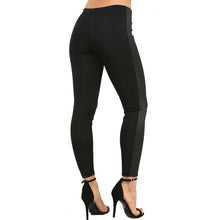 Load image into Gallery viewer, PVC Wetlook Side Panel Leggings

