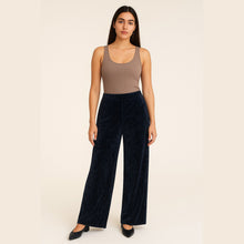 Load image into Gallery viewer, Wide Leg Velvet Palazzo Trouser
