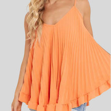 Load image into Gallery viewer, Cami Pleated Frill Vest Top
