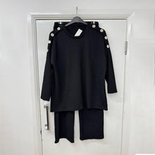 Load image into Gallery viewer, Pop Corn Gold Button Loungewear Set
