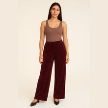 Load image into Gallery viewer, Wide Leg Velvet Palazzo Trouser
