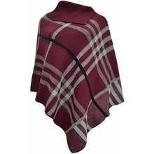 Load image into Gallery viewer, Oversized Knitted Tartan Check Poncho

