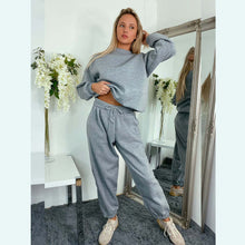 Load image into Gallery viewer, Fleece Lined Loungewear 2 Piece Tracksuit Set
