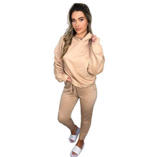 Load image into Gallery viewer, Plain Oversized Ruched Hoodie Tracksuit
