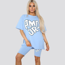 Load image into Gallery viewer, Cycling Short &amp; T-Shirts Co-Ord Set
