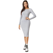 Load image into Gallery viewer, Long Sleeve Bodycon Midi Dress
