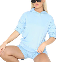 Load image into Gallery viewer, Hooded Sweatshirt &amp; Short 2 Pieces Set
