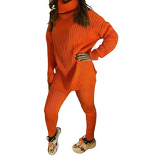 Load image into Gallery viewer, 2 Pcs Set Chunky Knitted Winter Lounge Wear Suit
