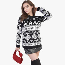 Load image into Gallery viewer, Reindeer Snowflake Family Christmas Jumper Sweater
