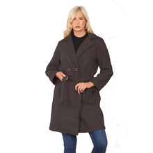 Load image into Gallery viewer, Italian Long Sleeves Belted Button Coat
