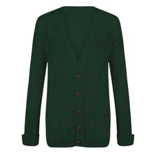 Load image into Gallery viewer, 5 Button Cable Knitted Grandad Cardigan

