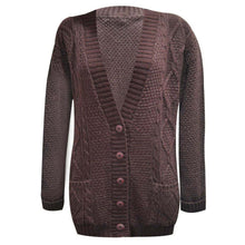 Load image into Gallery viewer, Cable Knit V-Neck Grandad Cardigan
