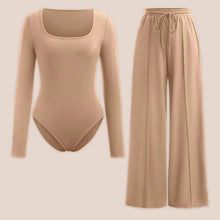 Load image into Gallery viewer, Scoop Neck Ribbed Long Sleeve Bodysuit
