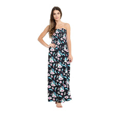 Load image into Gallery viewer, Sleeveless Round Neck Floral Boho Long Midi Dress
