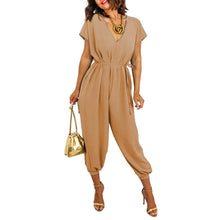 Load image into Gallery viewer, V Neck Wide Leg Jumpsuit
