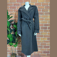 Load image into Gallery viewer, Long Belted Button Long Sleeve Coat
