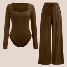 Load image into Gallery viewer, Scoop Neck Ribbed Long Sleeve Bodysuit
