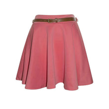 Load image into Gallery viewer, Belted Flared Mini Swing Skirt
