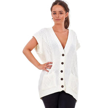 Load image into Gallery viewer, Sleeveless Knitted Grandad Cardigan
