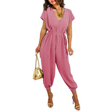 Load image into Gallery viewer, V Neck Wide Leg Jumpsuit
