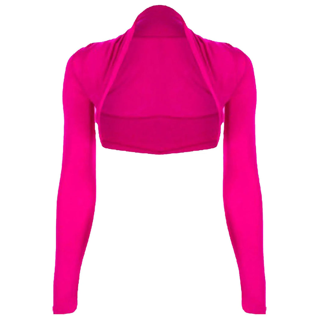 Long sleeves plain Cropped Shrug