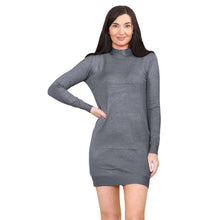 Load image into Gallery viewer, Knitted Bodycon Turtle Neck Mini Dress
