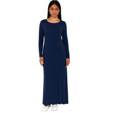 Load image into Gallery viewer, Round Neck Long Sleeve Maxi Dress
