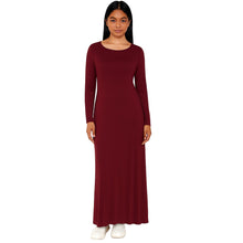 Load image into Gallery viewer, Round Neck Long Sleeve Maxi Dress
