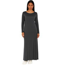 Load image into Gallery viewer, Round Neck Long Sleeve Maxi Dress
