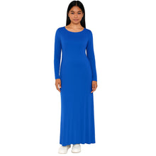 Load image into Gallery viewer, Round Neck Long Sleeve Maxi Dress
