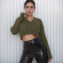 Load image into Gallery viewer, Cable Knitted Cropped Cardigan
