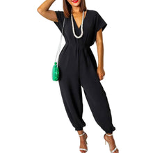 Load image into Gallery viewer, V Neck Wide Leg Jumpsuit
