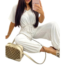 Load image into Gallery viewer, V Neck Wide Leg Jumpsuit
