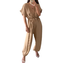 Load image into Gallery viewer, V Neck Wide Leg Jumpsuit
