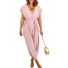 Load image into Gallery viewer, V Neck Wide Leg Jumpsuit
