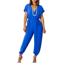 Load image into Gallery viewer, V Neck Wide Leg Jumpsuit
