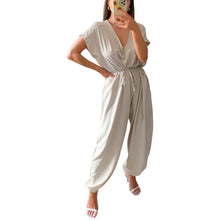 Load image into Gallery viewer, V Neck Wide Leg Jumpsuit
