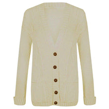 Load image into Gallery viewer, Cable Knit V-Neck Grandad Cardigan
