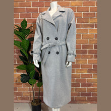 Load image into Gallery viewer, Long Belted Button Long Sleeve Coat
