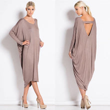 Load image into Gallery viewer, V-Neck Back Long Sleeve Midi Dress
