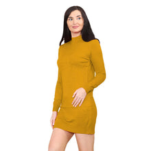 Load image into Gallery viewer, Knitted Bodycon Turtle Neck Mini Dress
