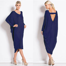 Load image into Gallery viewer, V-Neck Back Long Sleeve Midi Dress

