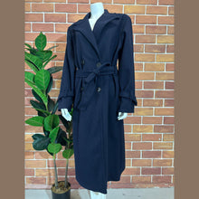 Load image into Gallery viewer, Long Belted Button Long Sleeve Coat
