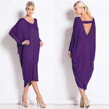 Load image into Gallery viewer, V-Neck Back Long Sleeve Midi Dress
