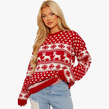 Load image into Gallery viewer, Snowflakes Christmas Jumper Sweater
