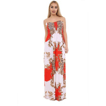 Load image into Gallery viewer, Sleeveless Round Neck Floral Boho Long Midi Dress

