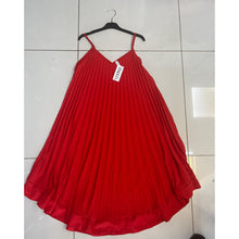 Load image into Gallery viewer, Cami Pleated Sleeveless Frill Swing Flared Long Shirt
