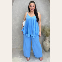Load image into Gallery viewer, Cami Pleated Top &amp; Trouser Set
