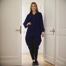 Load image into Gallery viewer, High-Low Oversized Button Long Sleeve Shirt
